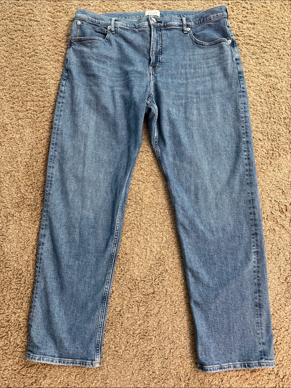 Everlane Straight-Leg Jeans in Light Blue